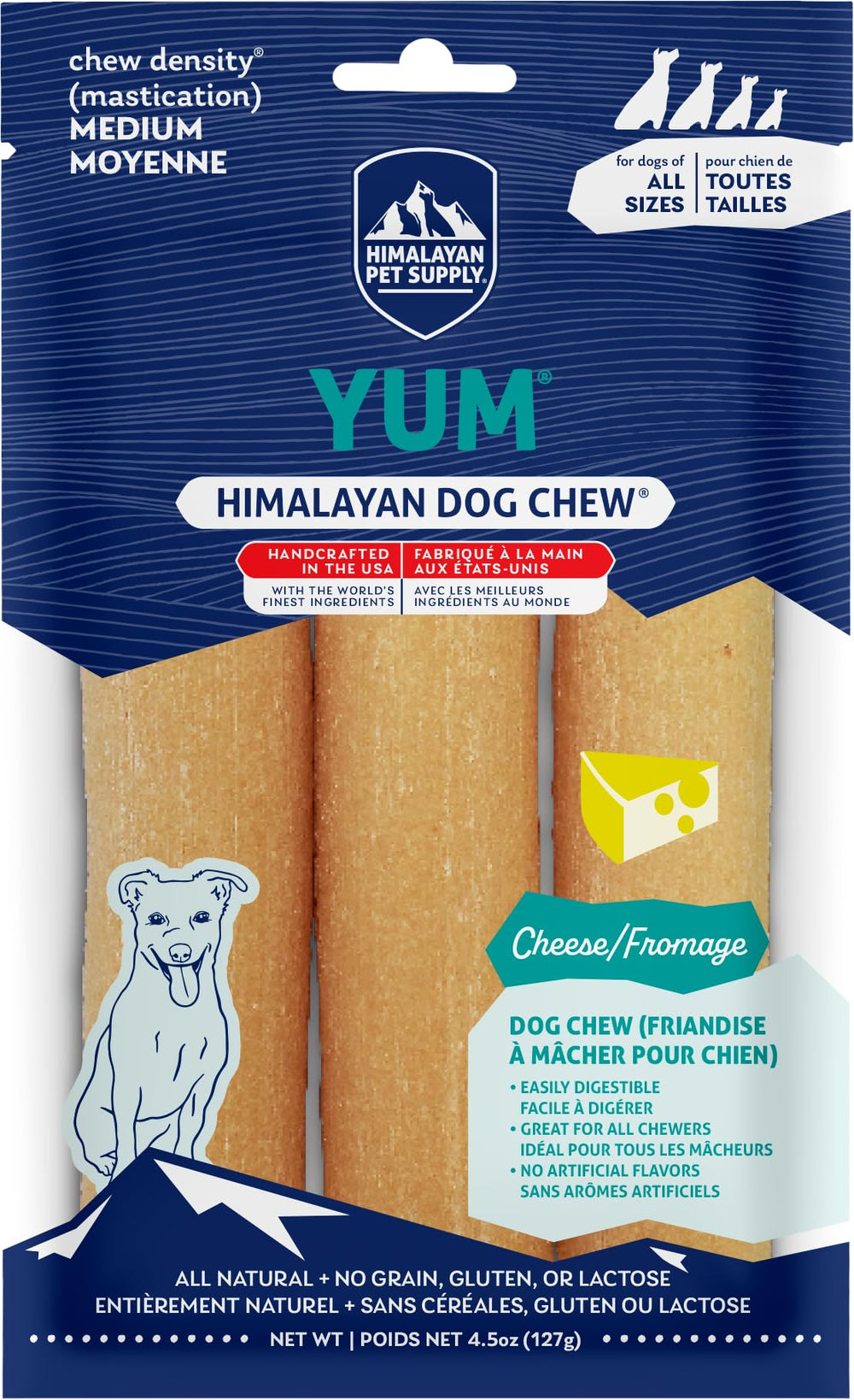Himalayan Dog Chew Yak Cheese: pieza de queso en primer plano para entretenimiento prolongado.
