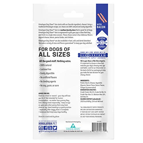 Himalayan Dog Chew Yak Cheese bolsa con cierre reutilizable: mantiene frescura entre usos.