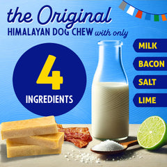 Himalayan Dog Chew tocino, ayuda a masticar por más tiempo.
