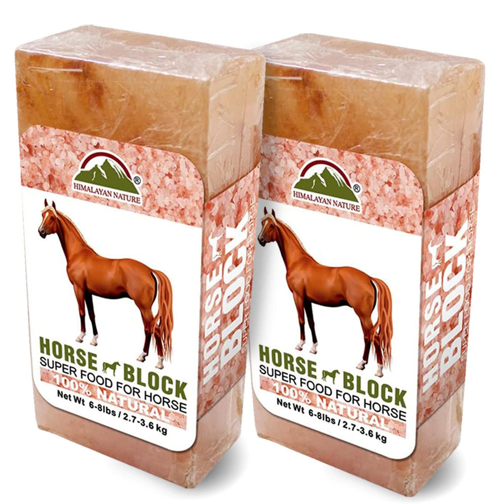 Bloque de sal roca Himalayan Nature para caballos, duradero y seguro.