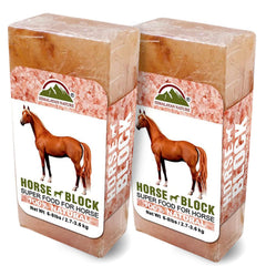 Bloque de sal roca Himalayan Nature para caballos, duradero y seguro.
