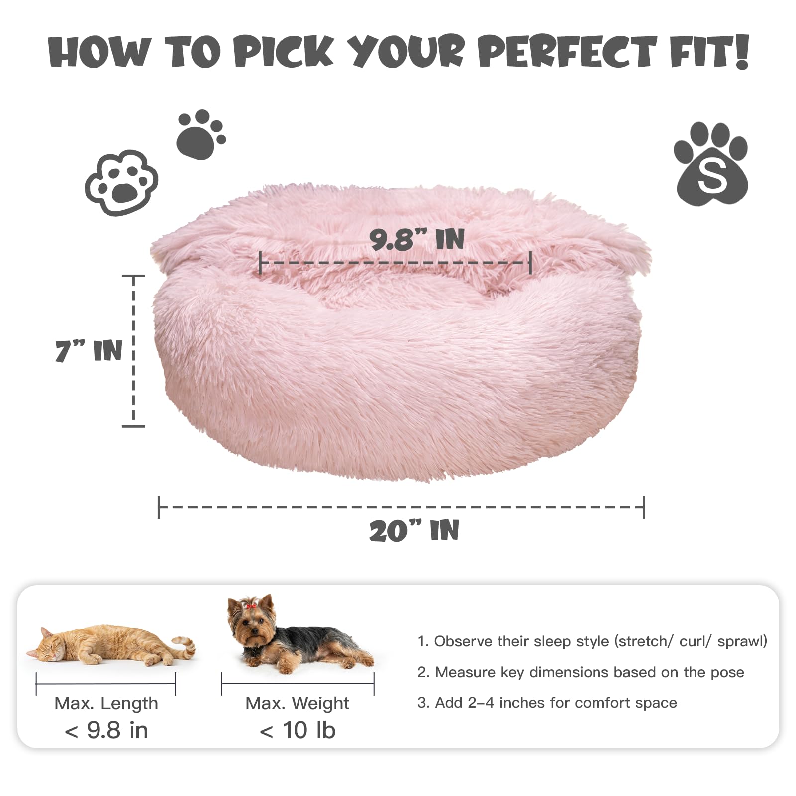 Cama Himax para perro pequeño con manta integrada rosa, refugio cálido y práctico