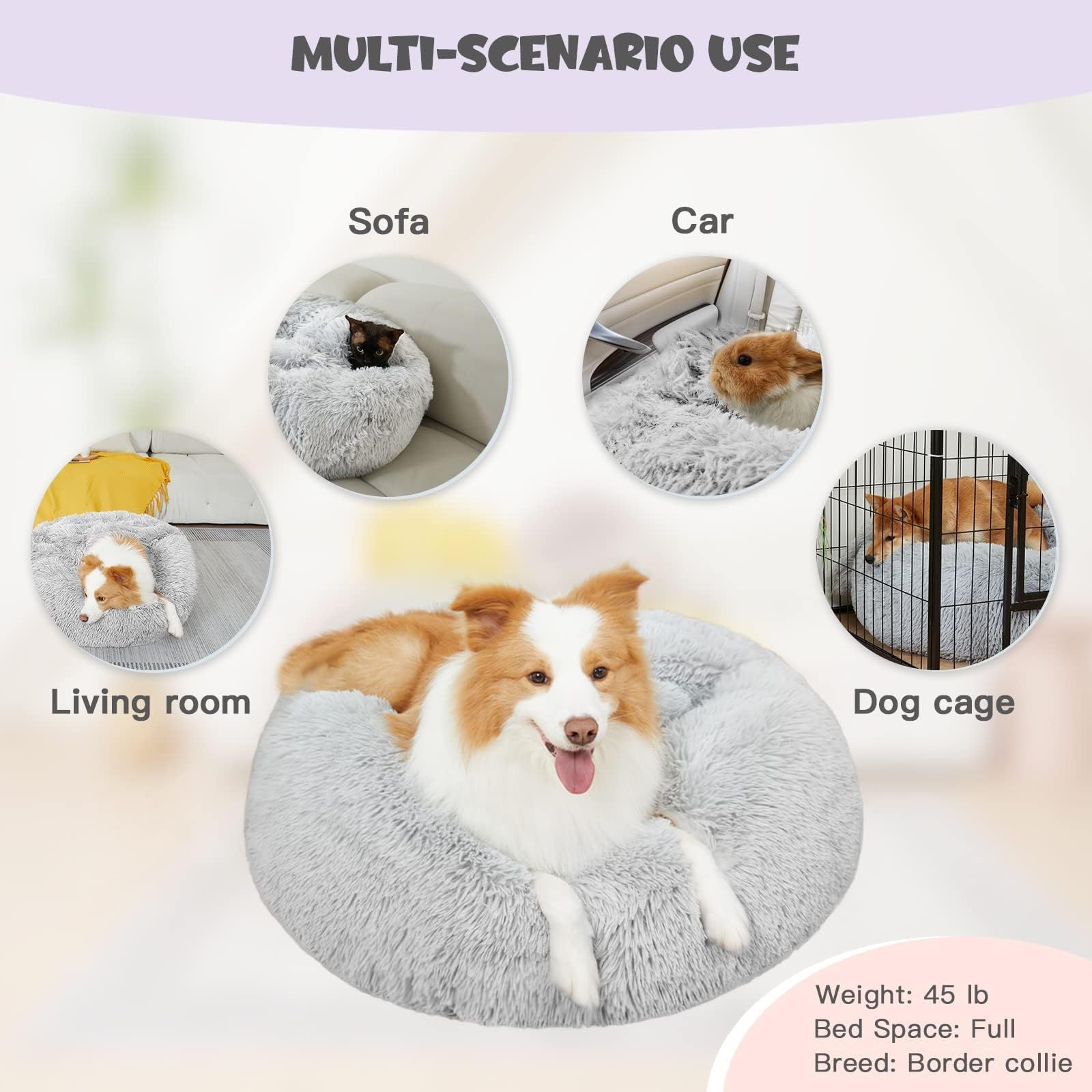 Himax funda lavable para cama redonda, limpieza rápida y sencilla.