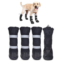 Botas Hipaw para perro, invierno impermeables, protegen patas en nieve y sal.