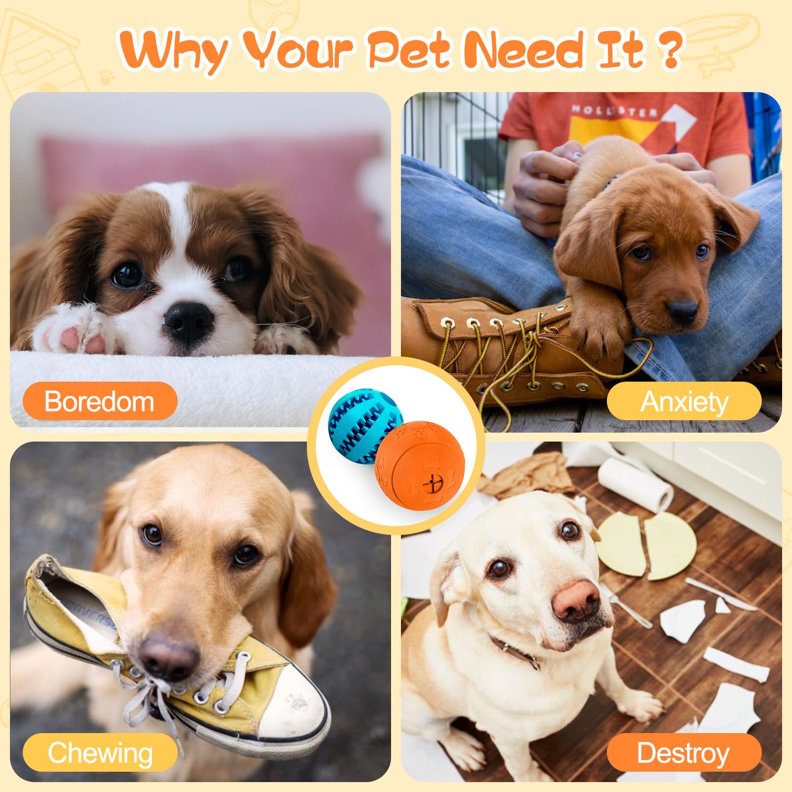 HIPPIH juguete puzzle para perro azul: mejora concentración y vínculo