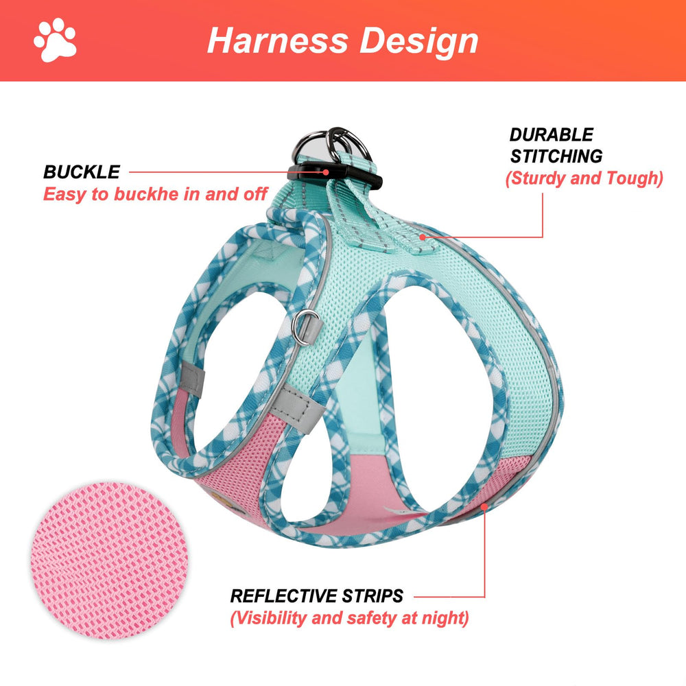 Hipubby arnés de diseño fácil de poner para paseos sin esfuerzo.