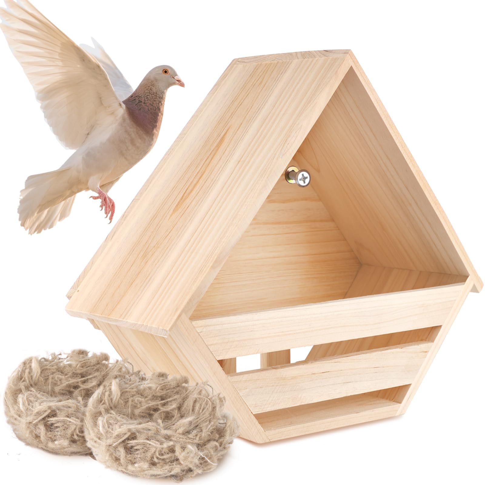 HIYZI caja-nido para palomas de madera, refugio seguro para el jardín.