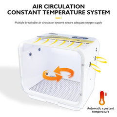 HKDQ incubadora de aves con ventilación de cuatro fuentes para flujo de aire constante.