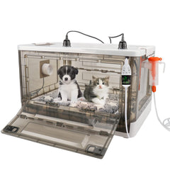 HKDQ Puppy Incubator panel de control facilita ajustar temperatura y humedad.