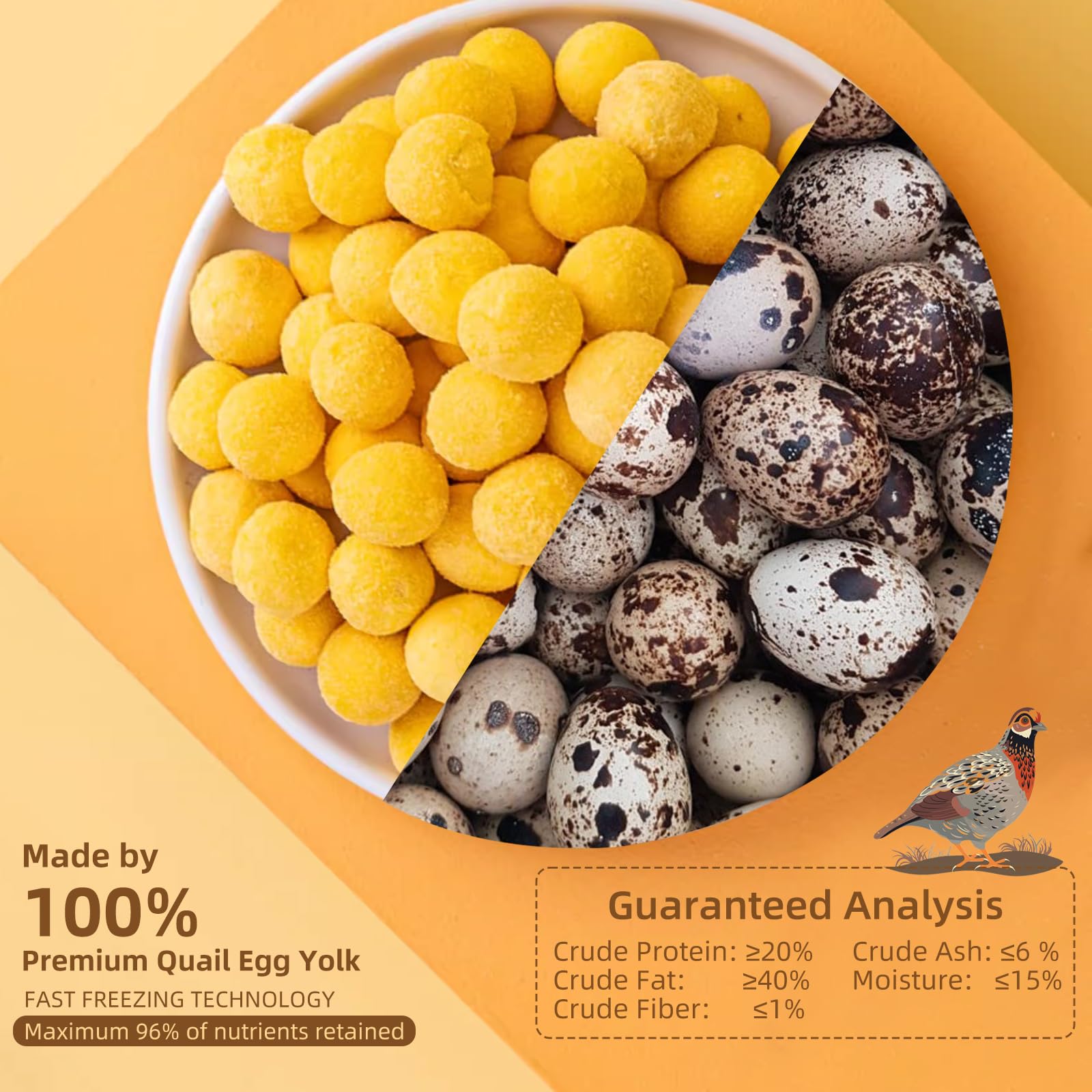 Hkpetty snack crujiente yema codorniz, complemento natural diario.