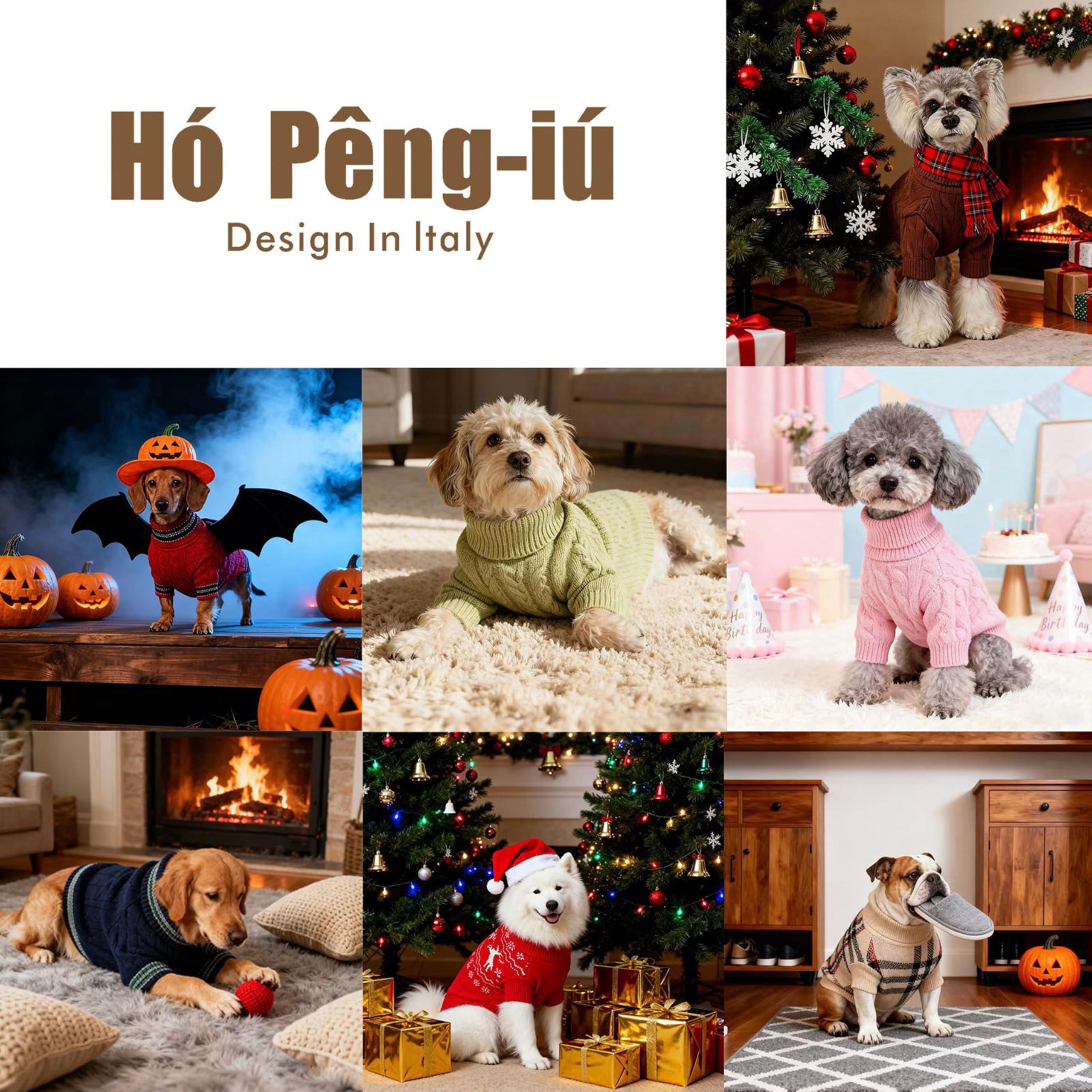 Sudadera Hó Pêng-iú color rojo para perro, diseño con mangas y cuello alto.