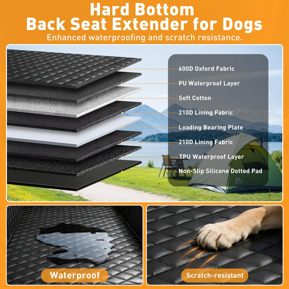 HOB4U extensor trasero para autos, soporte estable para trayectos largos