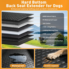 HOB4U extensor trasero para autos, soporte estable para trayectos largos