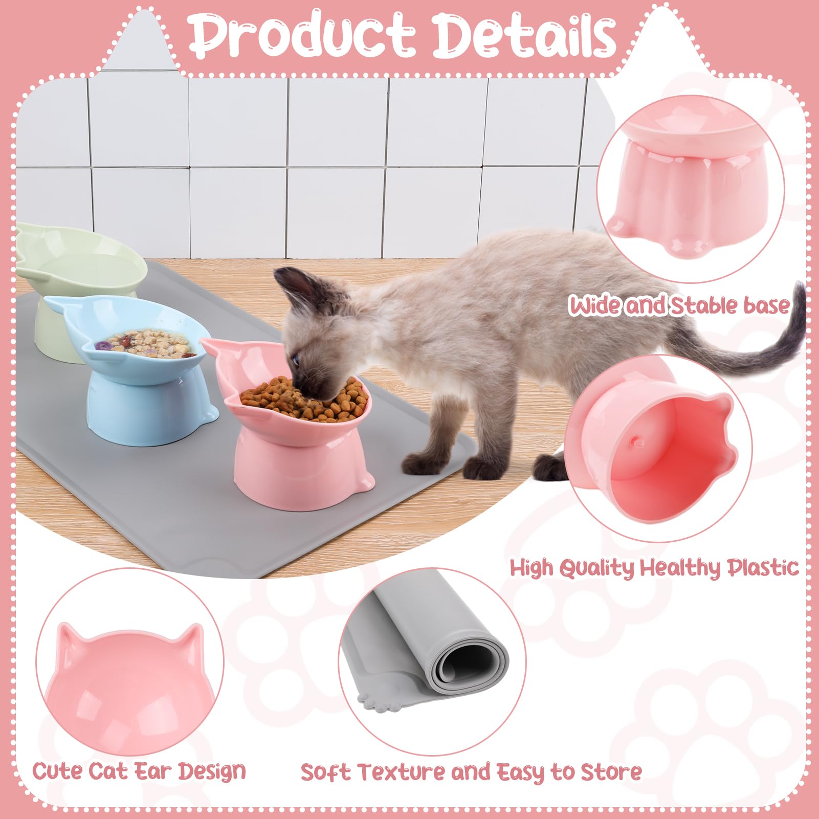 Hoemwarm tazones gatos azul gris ideales para hogares con varios felinos.