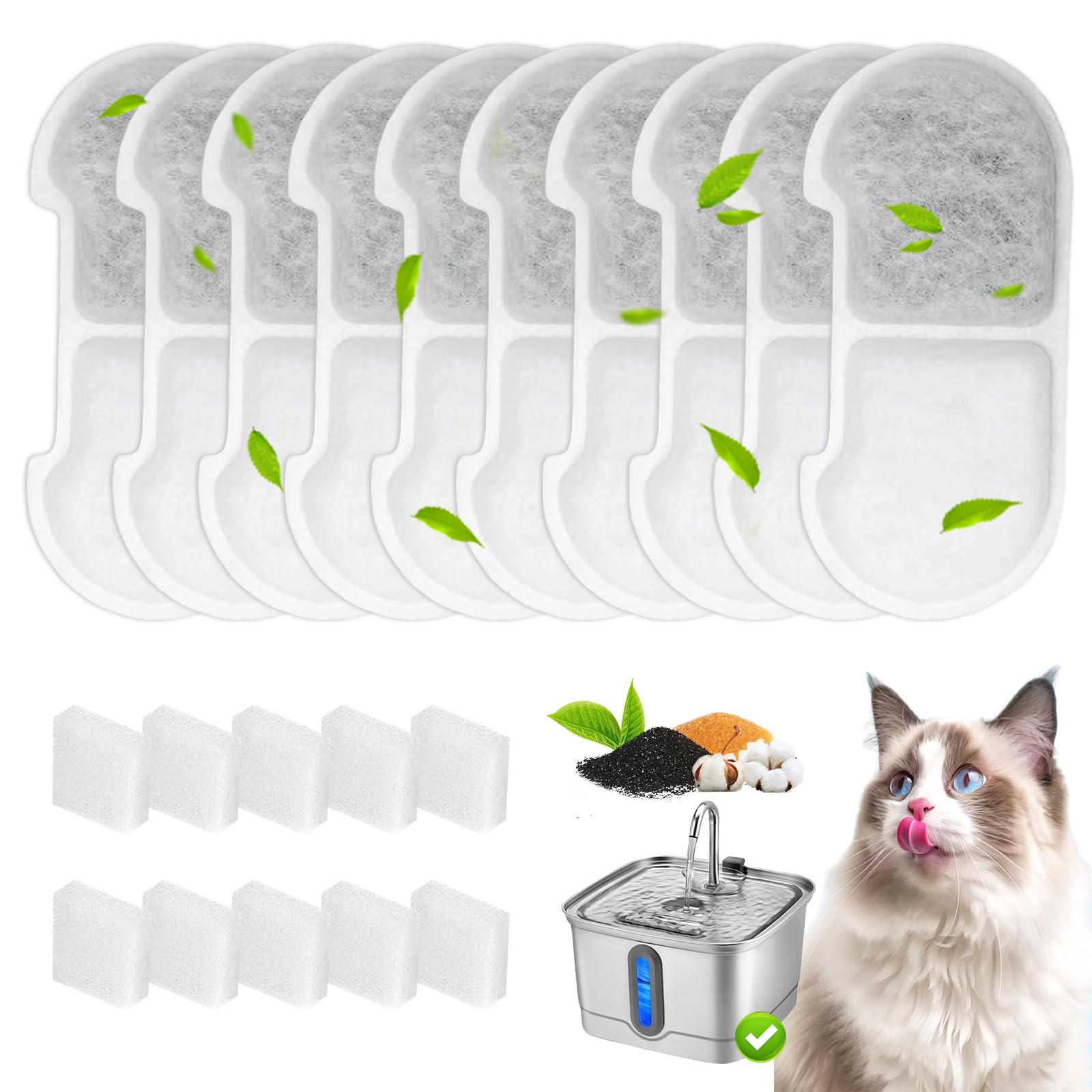 HOETEK filtros de repuesto para SEIRMEP 101oz aseguran agua fresca para tu gato