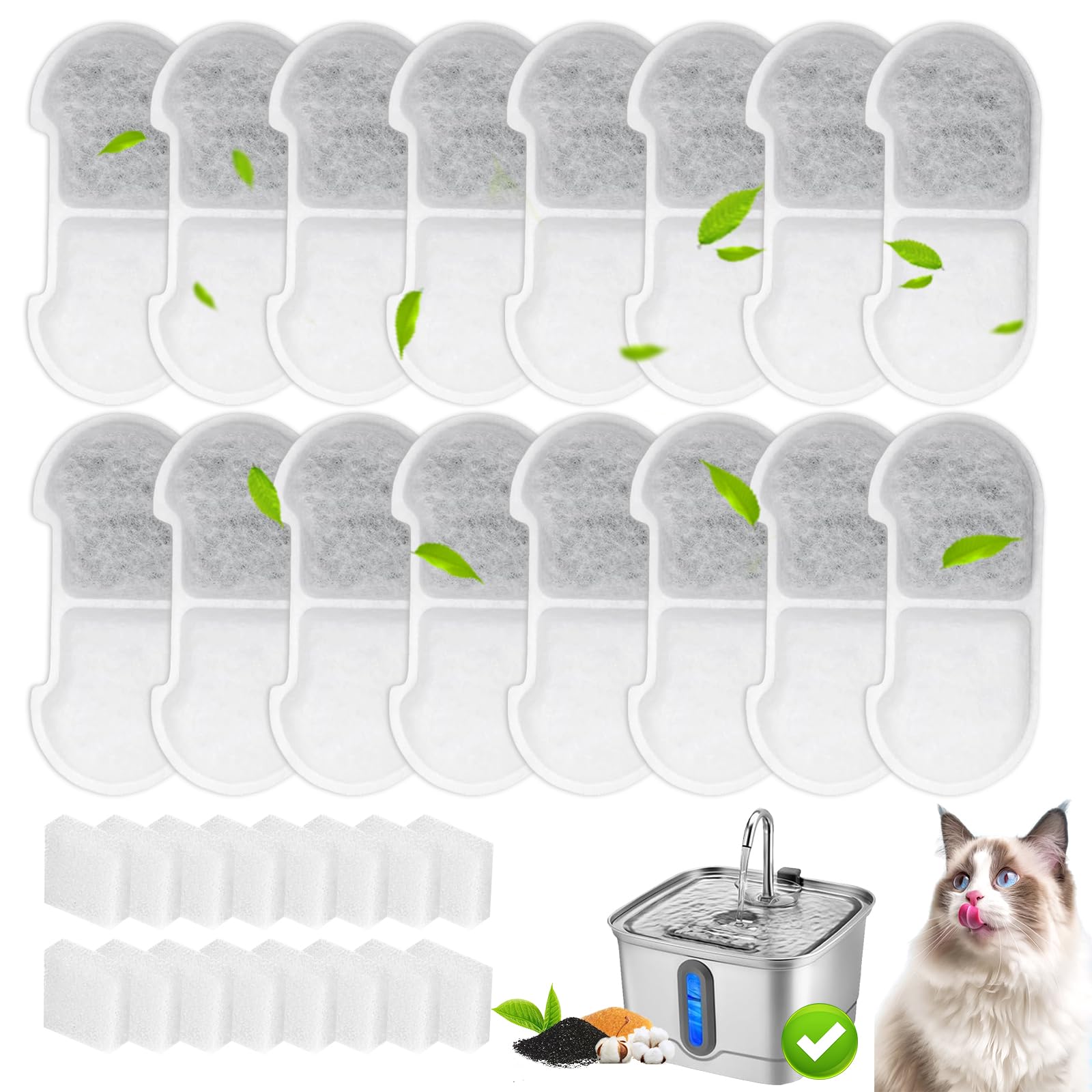 HOETEK SEIRMEP fuente para gatos en acero inoxidable, agua fresca y filtrada