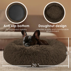 Hoewina cama lavable de peluche, fácil de limpiar para mascotas.