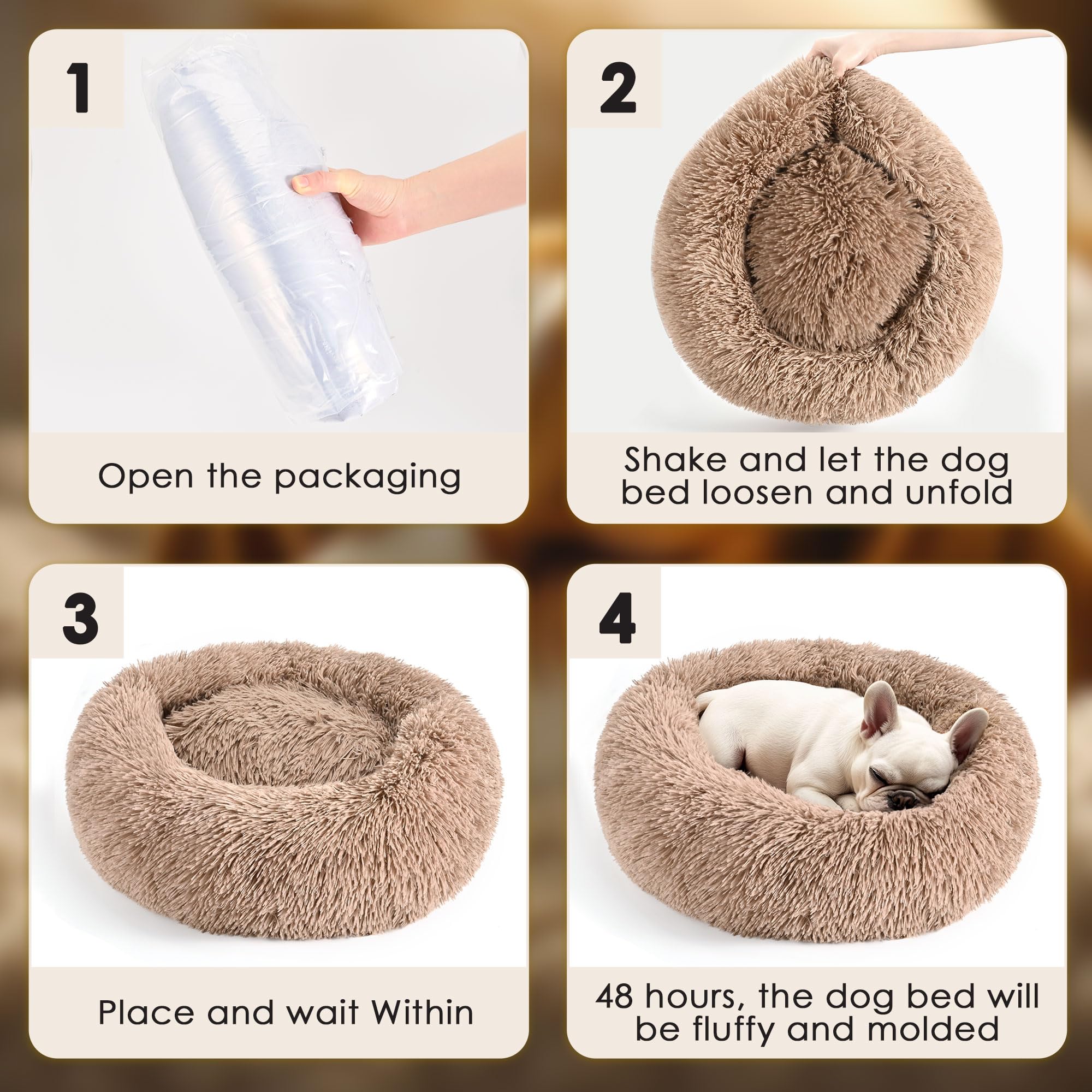 Cama Hoewina para perros pequeños, descanso tranquilo y cómodo