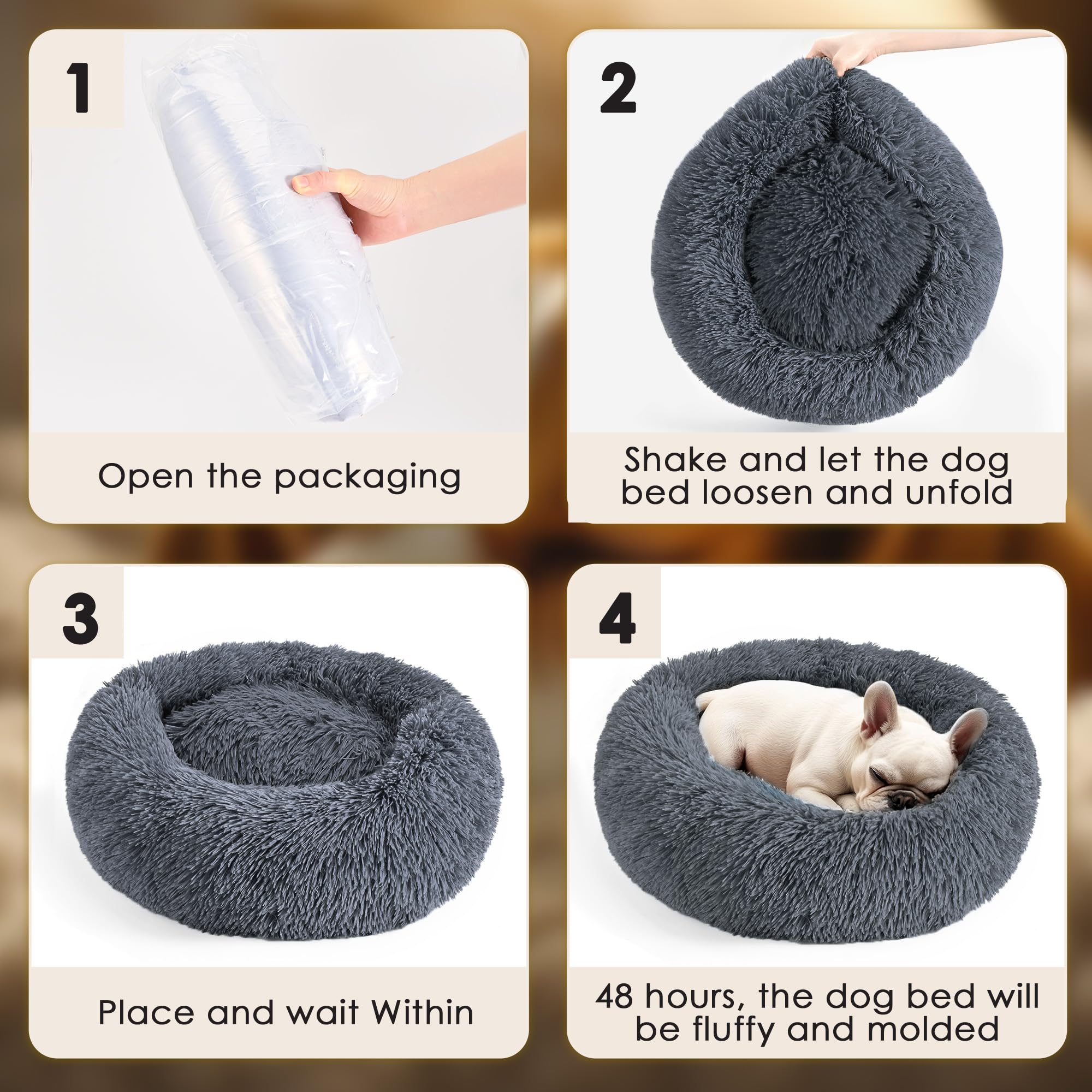 Hoewina cama para perros pequeños uso diario en casa, cómodo y práctico.