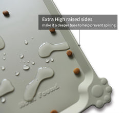 Hoki Found L, alfombrilla impermeable de 22x14 pulgadas, mantiene el área de comida limpia.