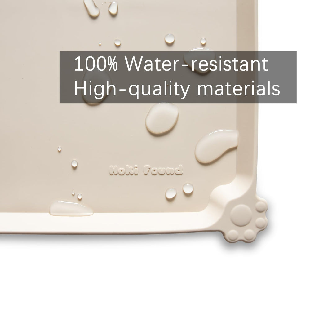 Superficie impermeable de silicona Hoki Found protege los suelos de salpicaduras