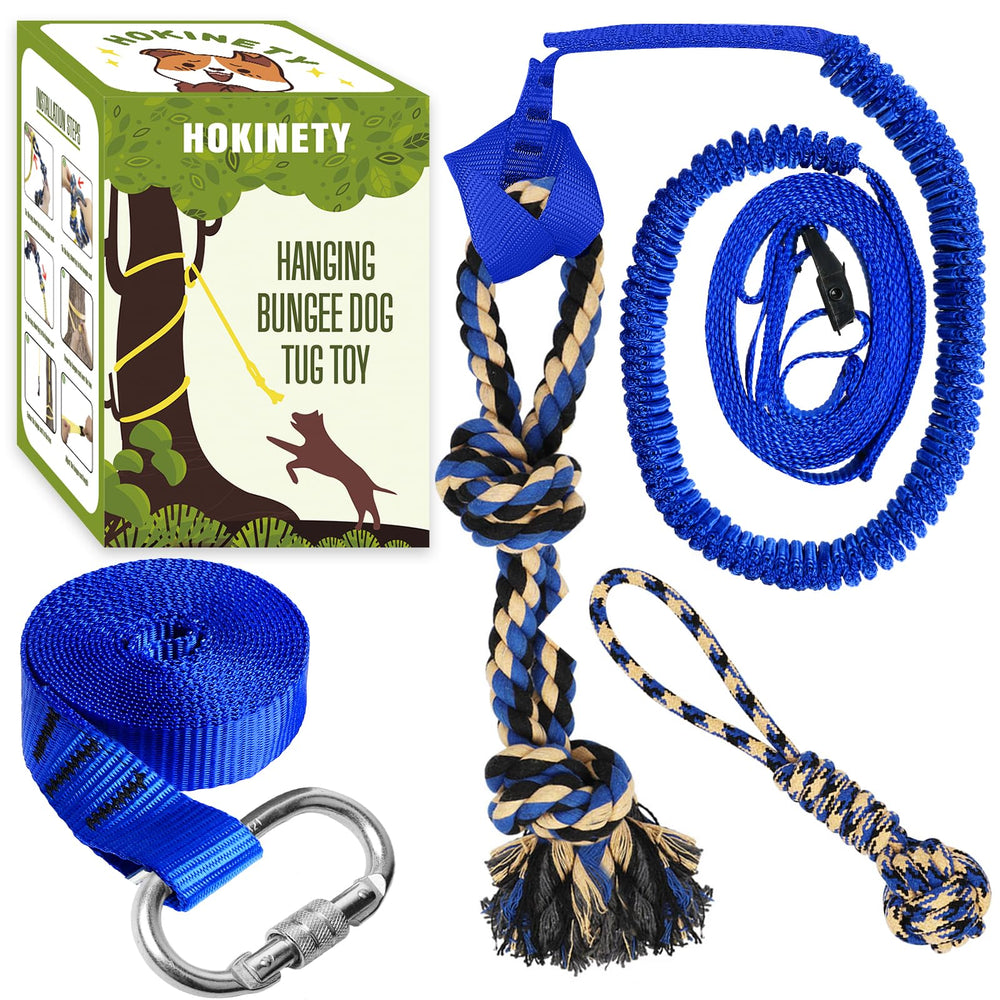 HOKINETY Juguete colgante con resorte elástico para perros, ideal para juego exterior