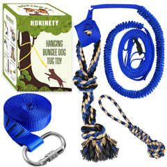 HOKINETY Juguete colgante con resorte elástico para perros, ideal para juego exterior