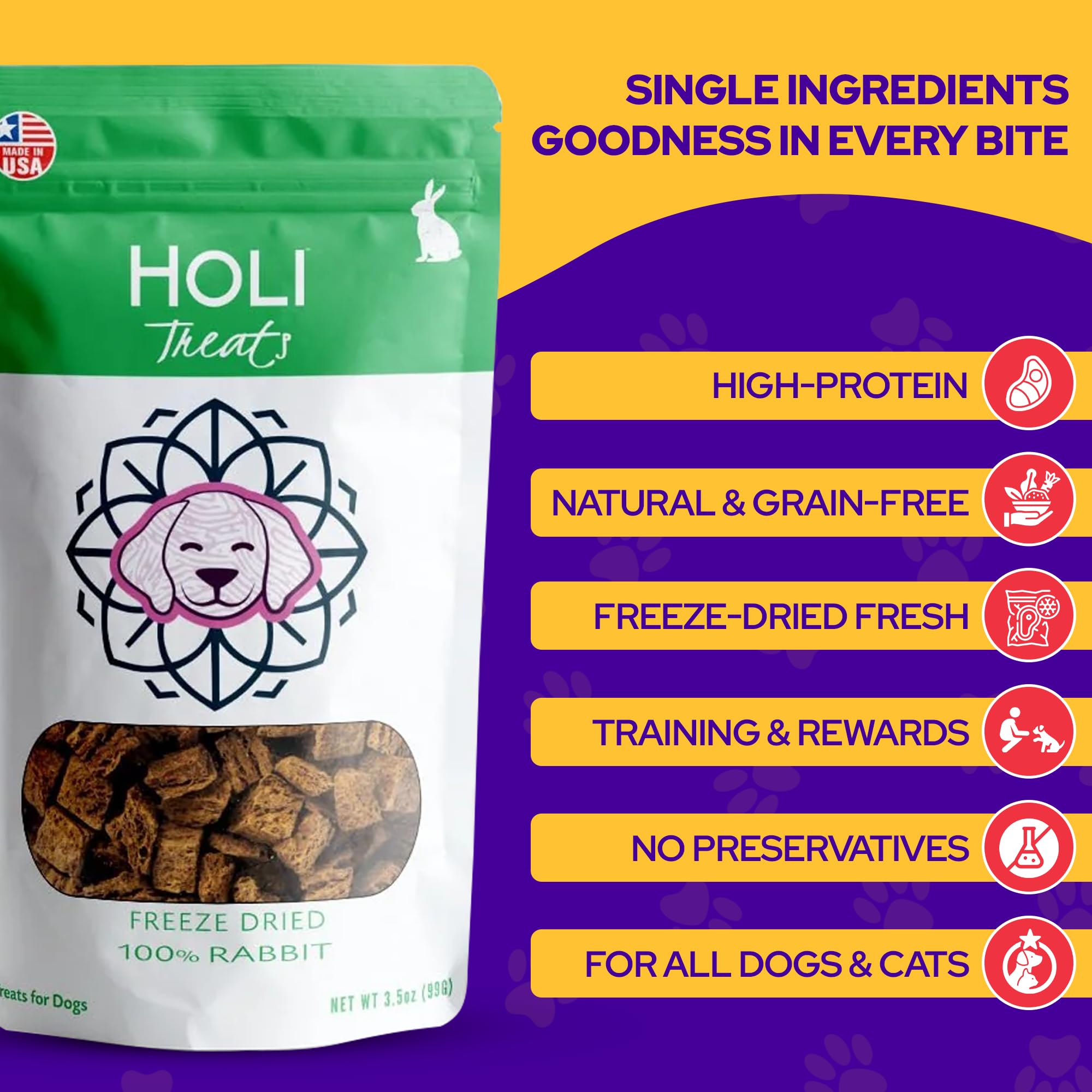 Holi: porciones de alto valor para entrenamiento de obediencia canina.