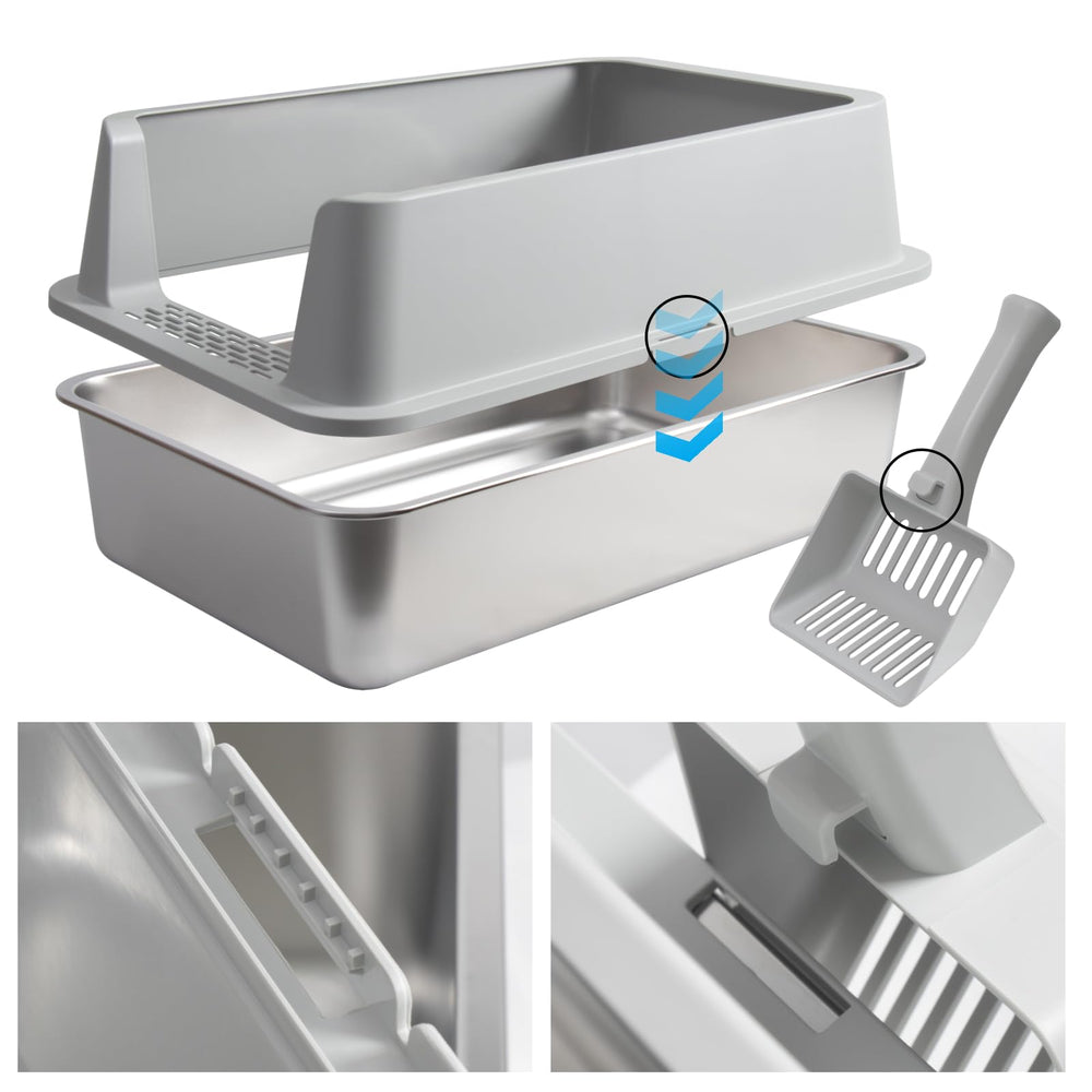 Caja Holintan, duradera en acero inoxidable que evita olores.