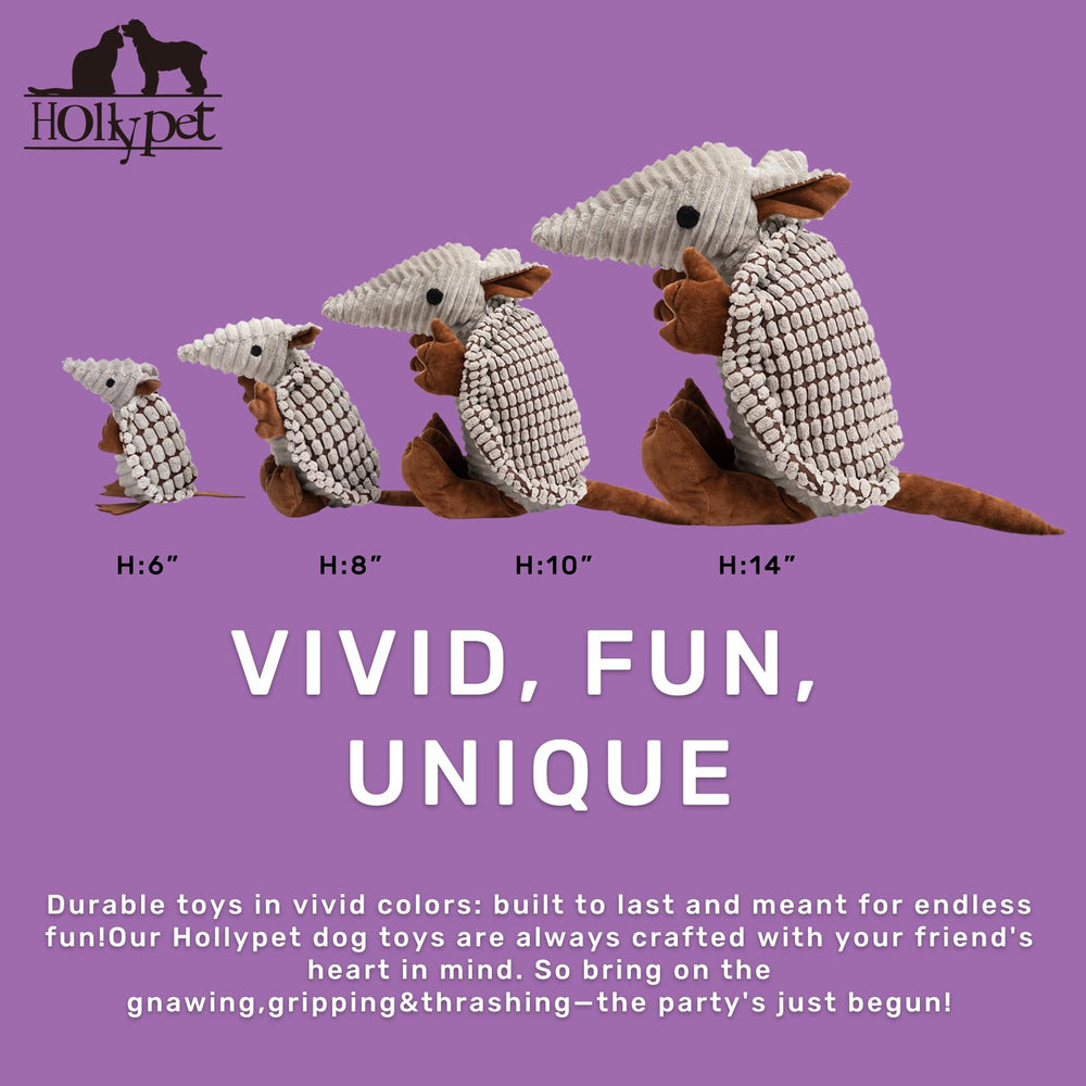 Hollypet Armadillo gris diseño llamativo para perros curiosos.