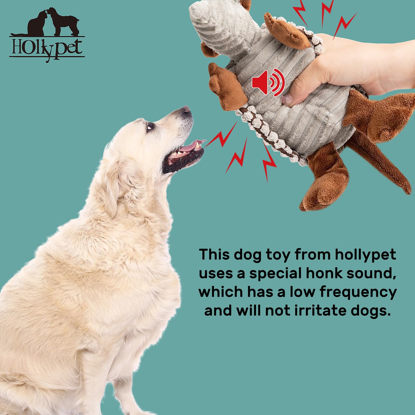 Hollypet Armadillo perfecto para lanzar y recuperar, fortalece el vínculo.