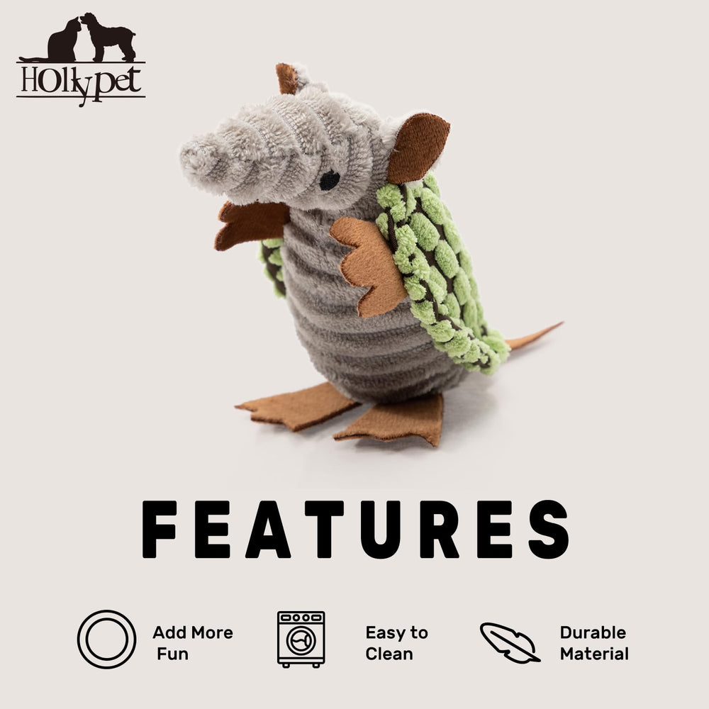 Hollypet Armadillo seguro para supervisión durante el juego en perros de tamaño medio.