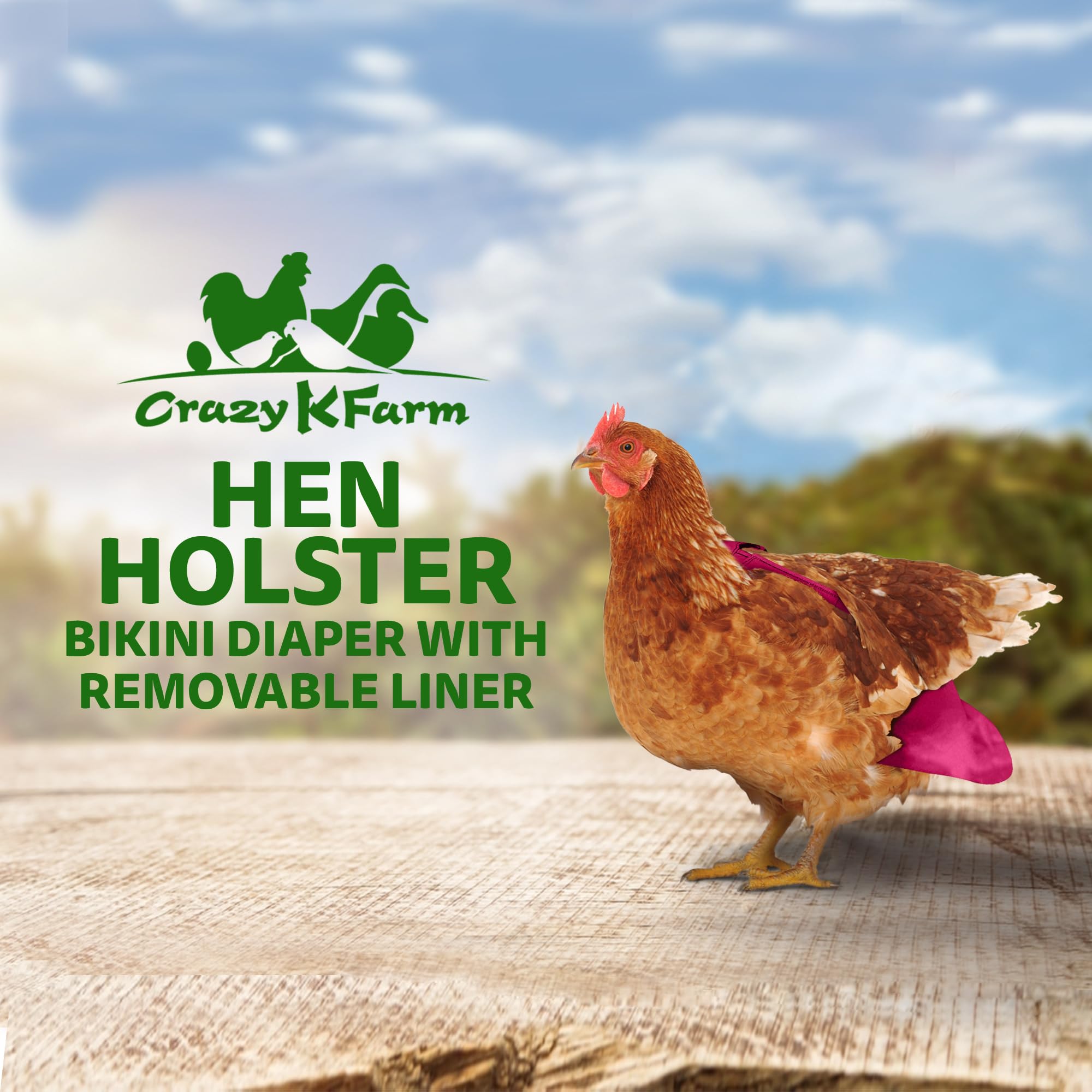 Holster Pañal Gallina Ajuste: correa compatible para paseos.