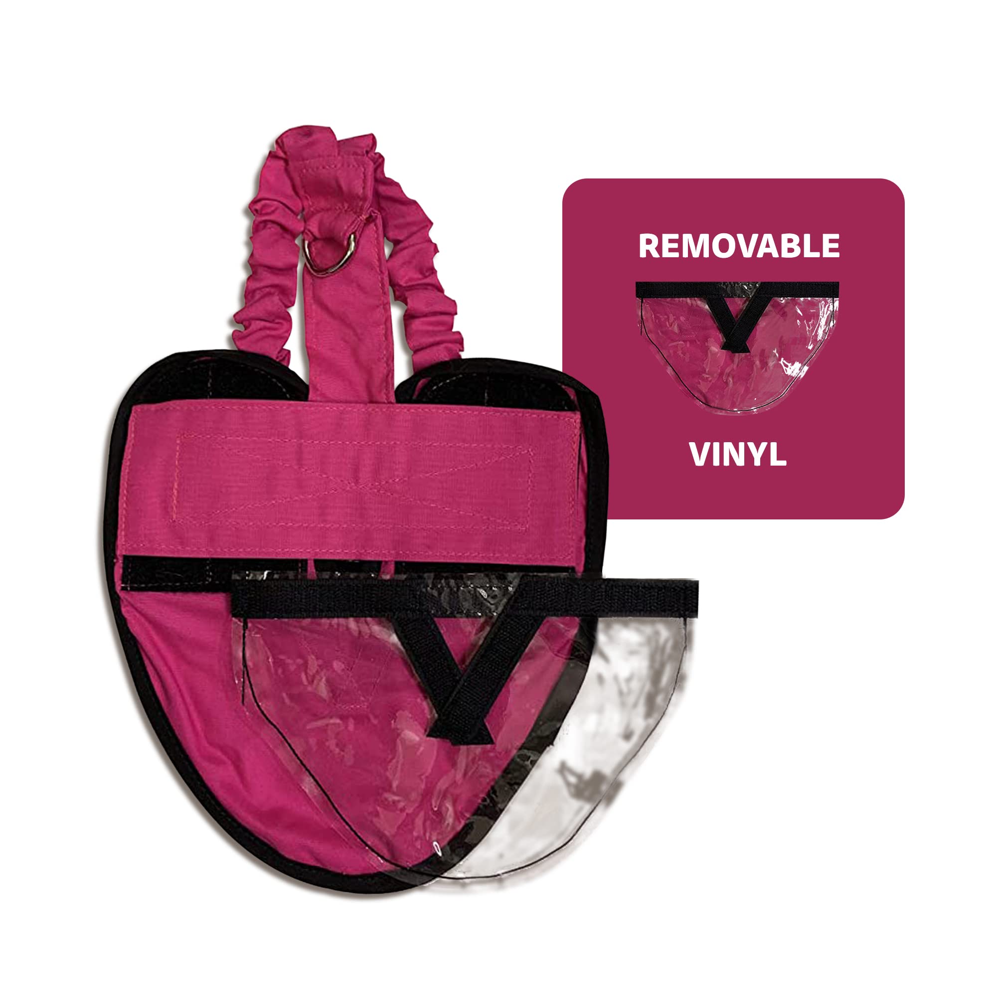Holster pañal gallina rosa facilita limpieza gracias al forro desmontable.