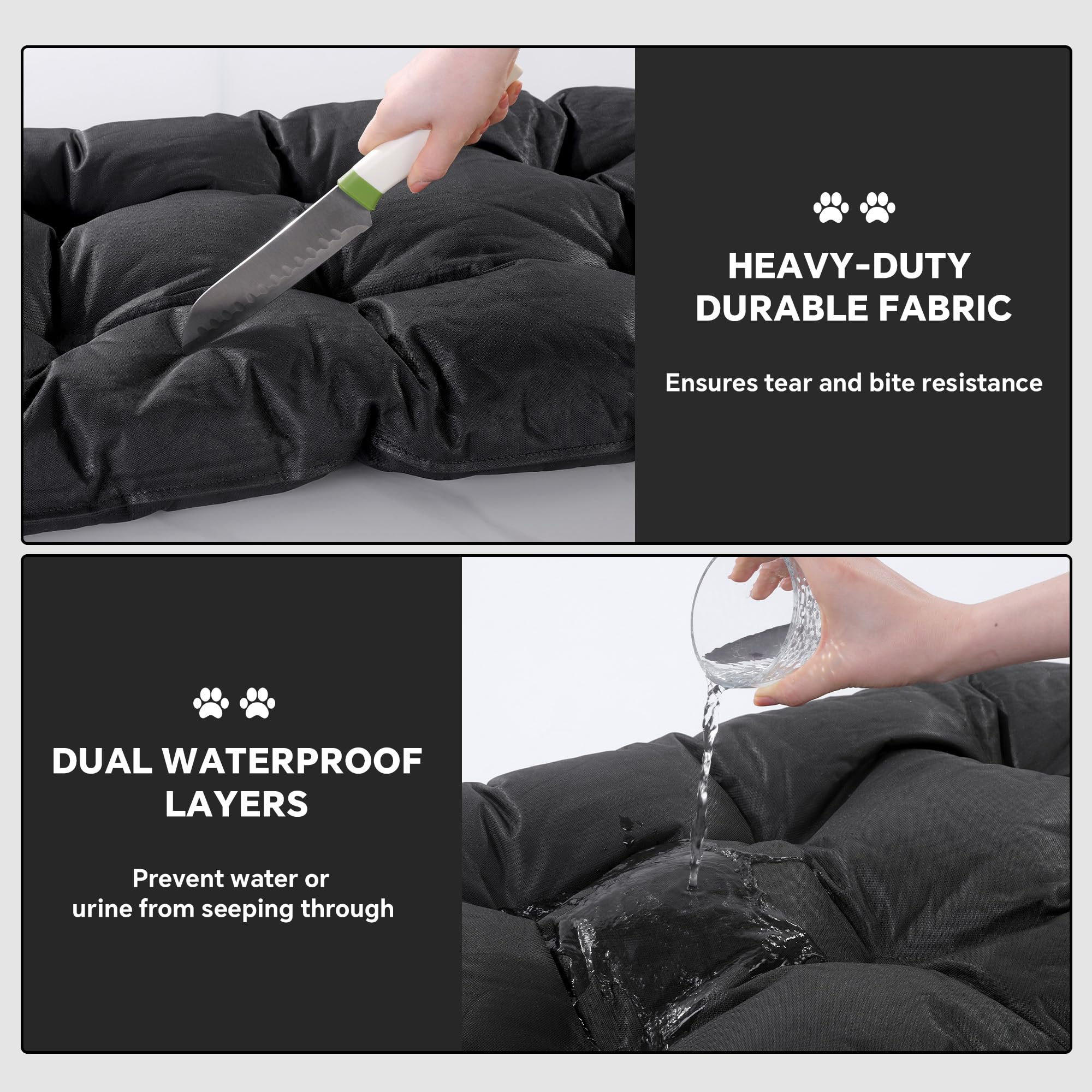 Confort duradero con acolchado suave en la cama HOMBYS para perros grandes.