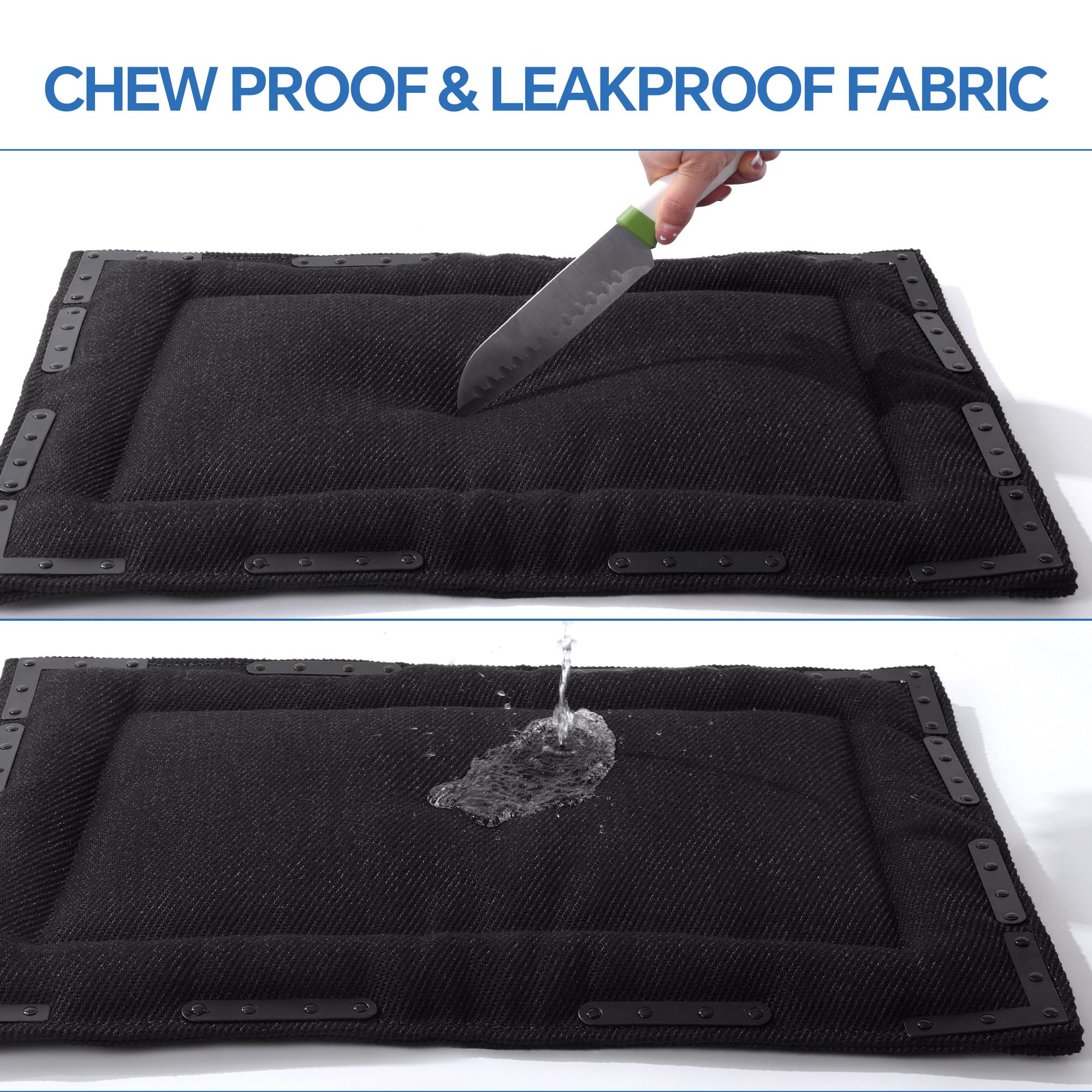 Cama HOMBYS impermeable que evita olores y facilita la limpieza.