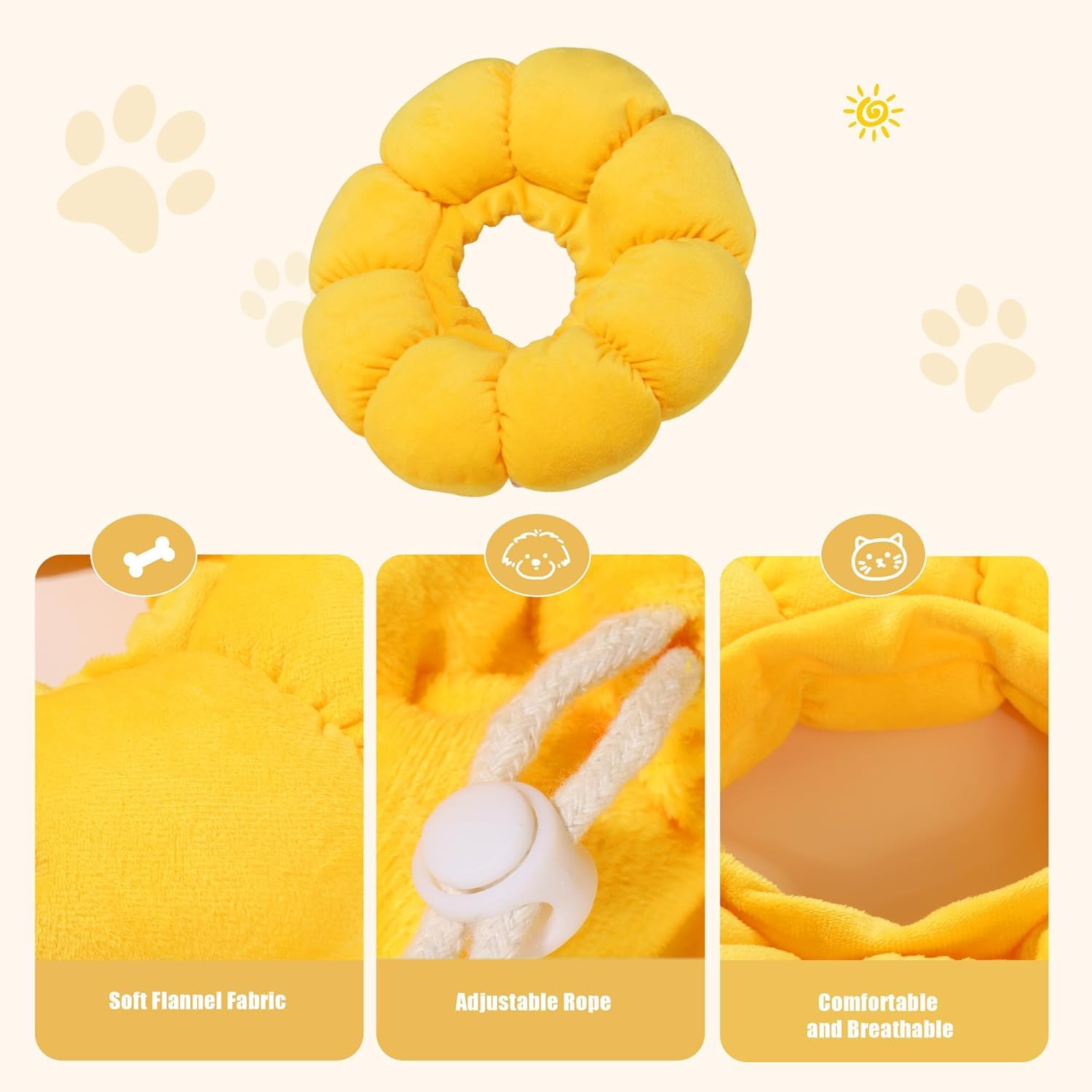 Hombys cono cómodo para perros y gatos durante el descanso.