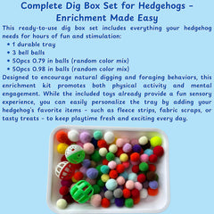 Bola con campana Dig-Box para erizo, promoviendo curiosidad y movimiento.