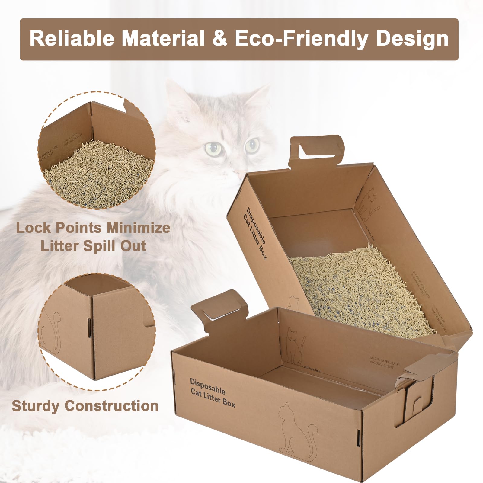 HomeGroove 2-pack large litter boxes for multi-cat households
