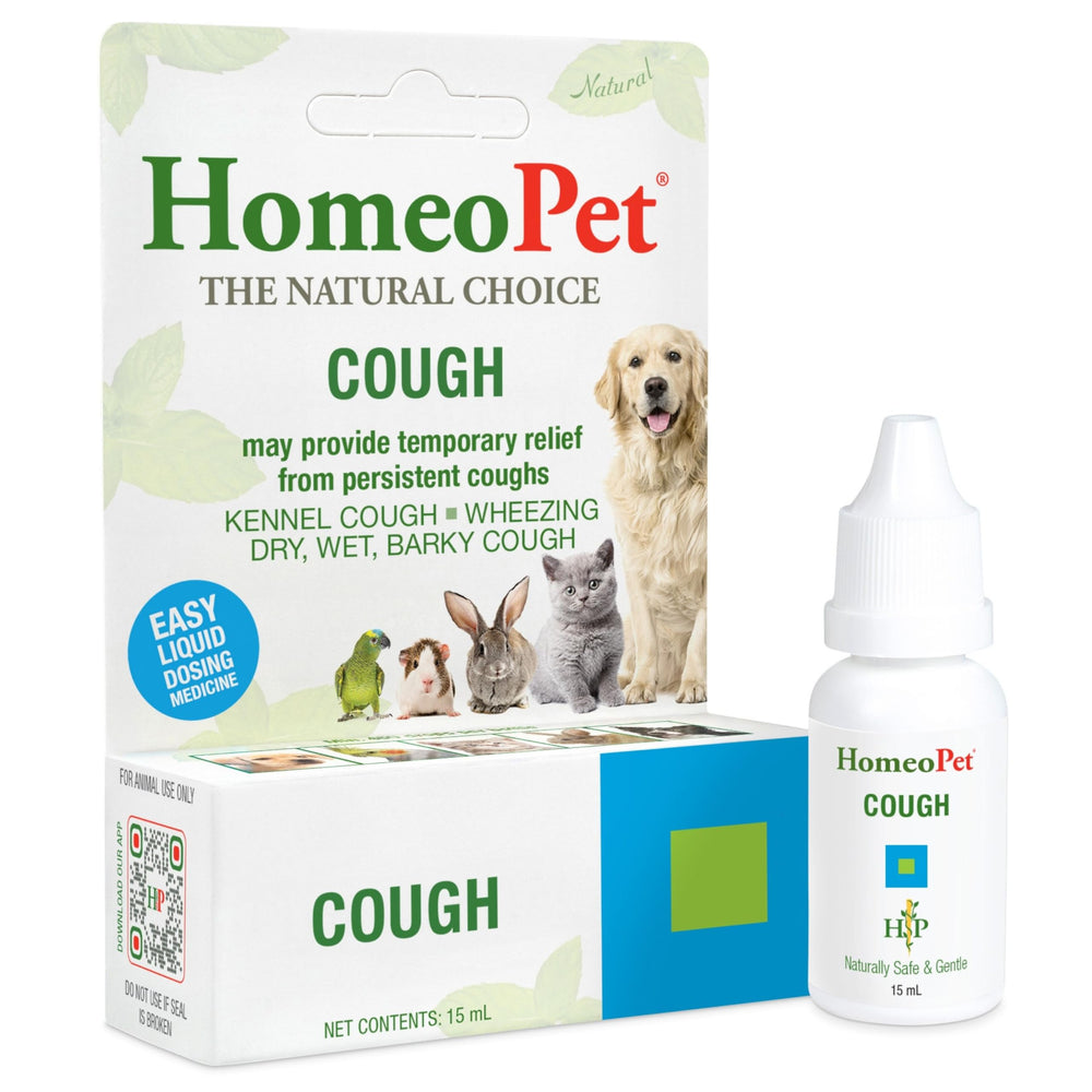 HomeoPet Cough: aplicación directa en la boca para alivio temporal de la tos.