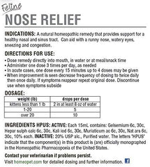 HomeoPet Nose Relief: agregar a agua para apoyo respiratorio diario en felinos.