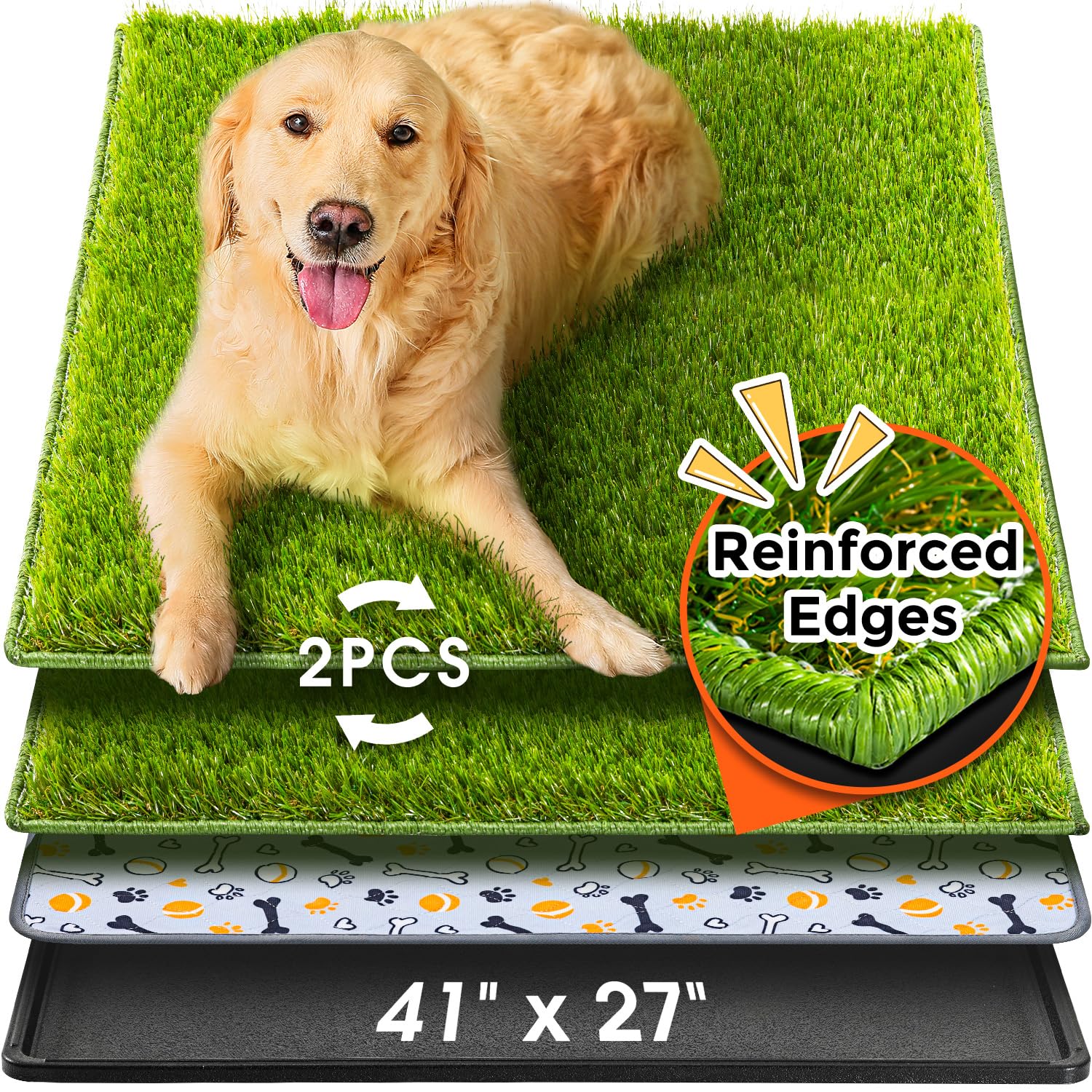 Hompet césped artificial grande para perros, ideal para entrenamiento en casa