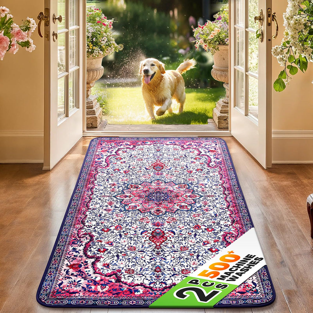 Alfombra Hompet dúo para entrada, absorbe líquidos y mantiene las patas secas.