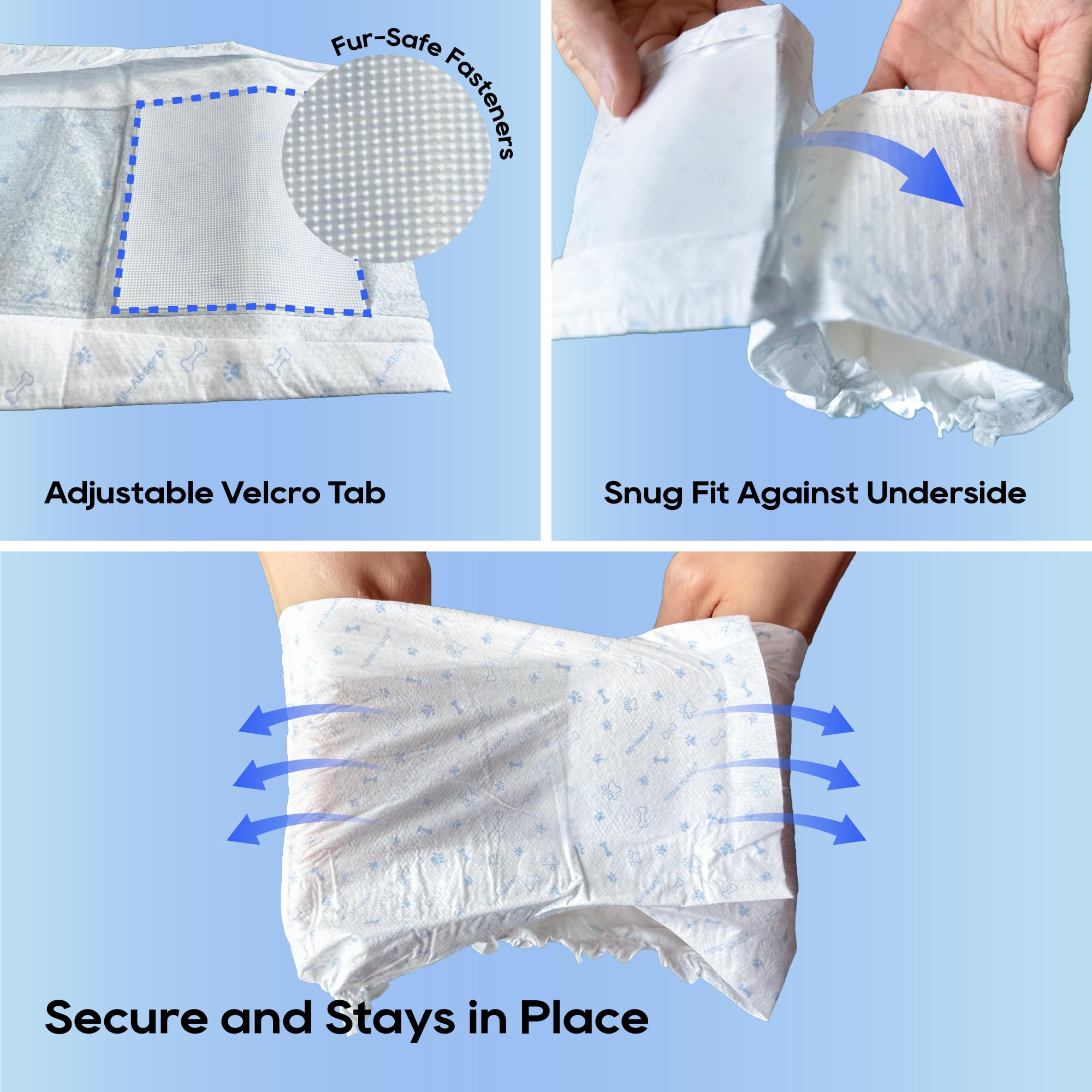 HONEY CARE All-Absorb A25 wrap tejido elástico para comodidad.
