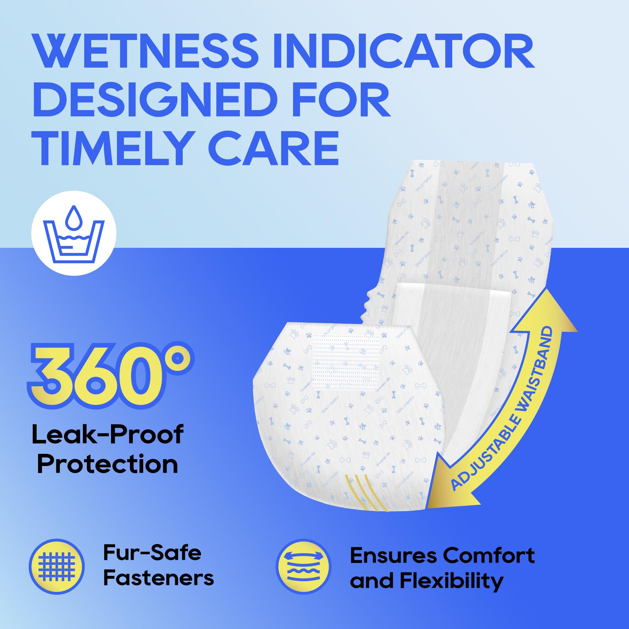 Honey Care All-Absorb - uso diario en perros machos para mayor comodidad