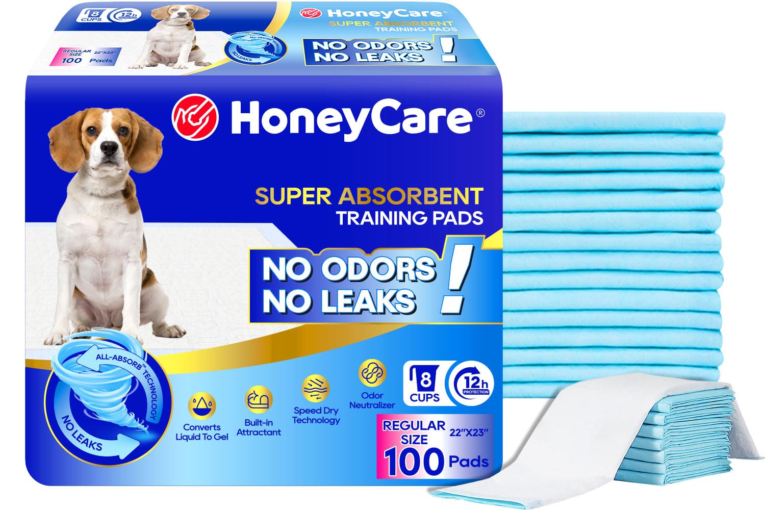 Honey Care bandeja de adiestramiento, 5 capas, 22x23, ayuda a entrenar con menos manchas