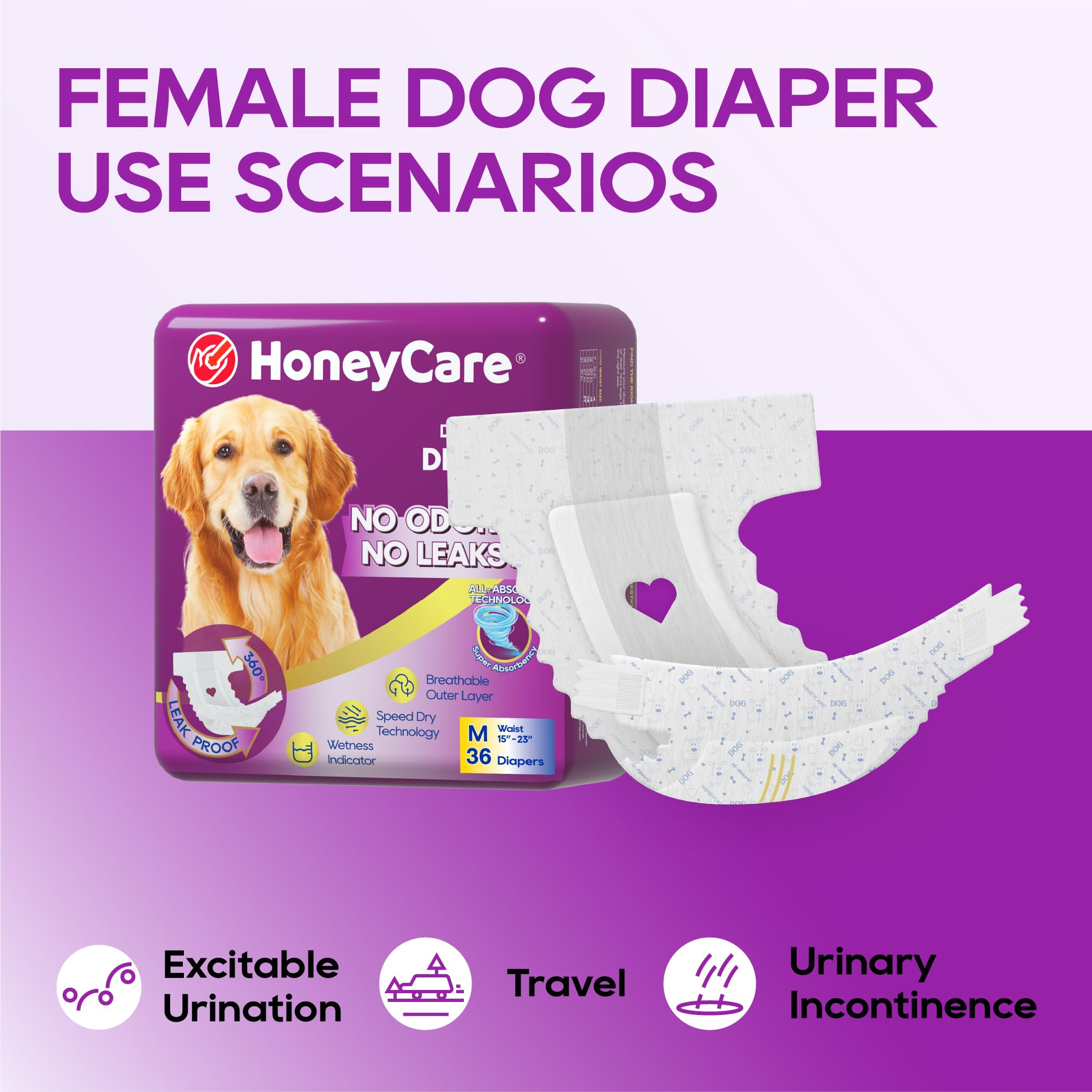 Pañales Honey Care con exterior ligero y aireado para días activos.