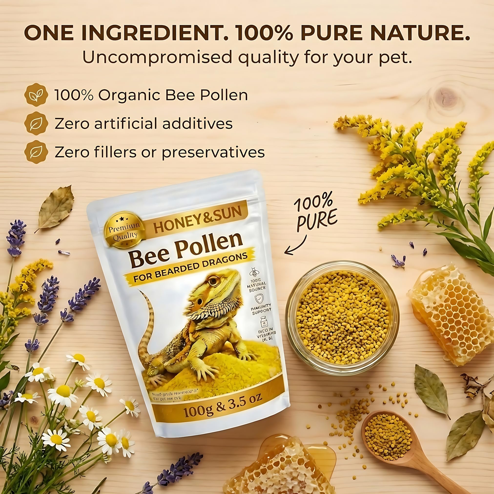 Polen de abeja de HONEY&SUN favorece color natural de la piel.