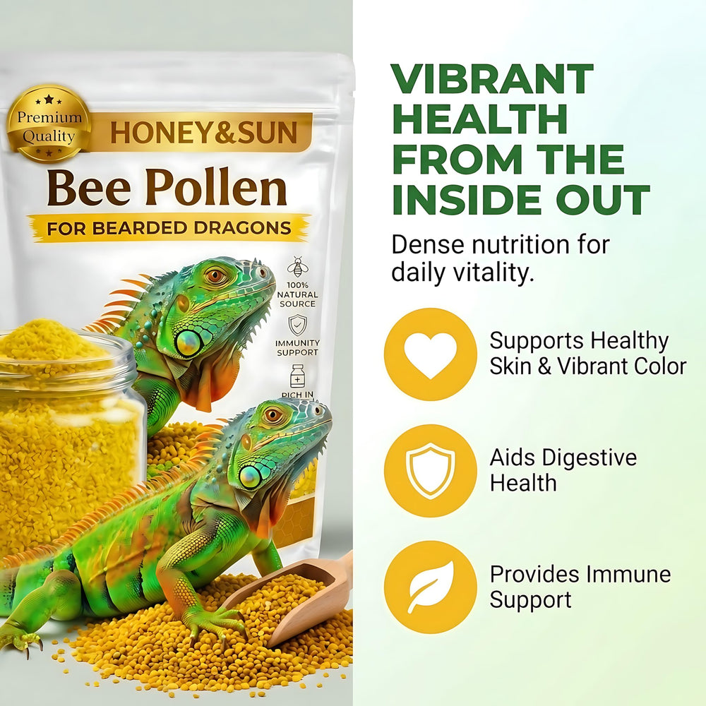 Polvo fino de HONEY&SUN sobre insectos vivos para alimentación.