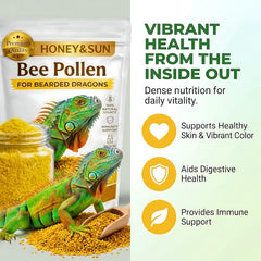 Polvo fino de HONEY&SUN sobre insectos vivos para alimentación.